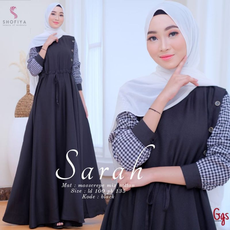 Sarah Dress Gamis Beautiful Combination | Shopee Philippines