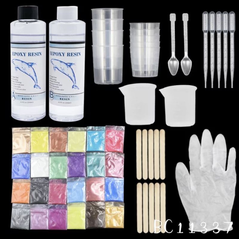 ESK1 Emerald Epoxy Resin Starter Kit set 11 AB resin Beginners set