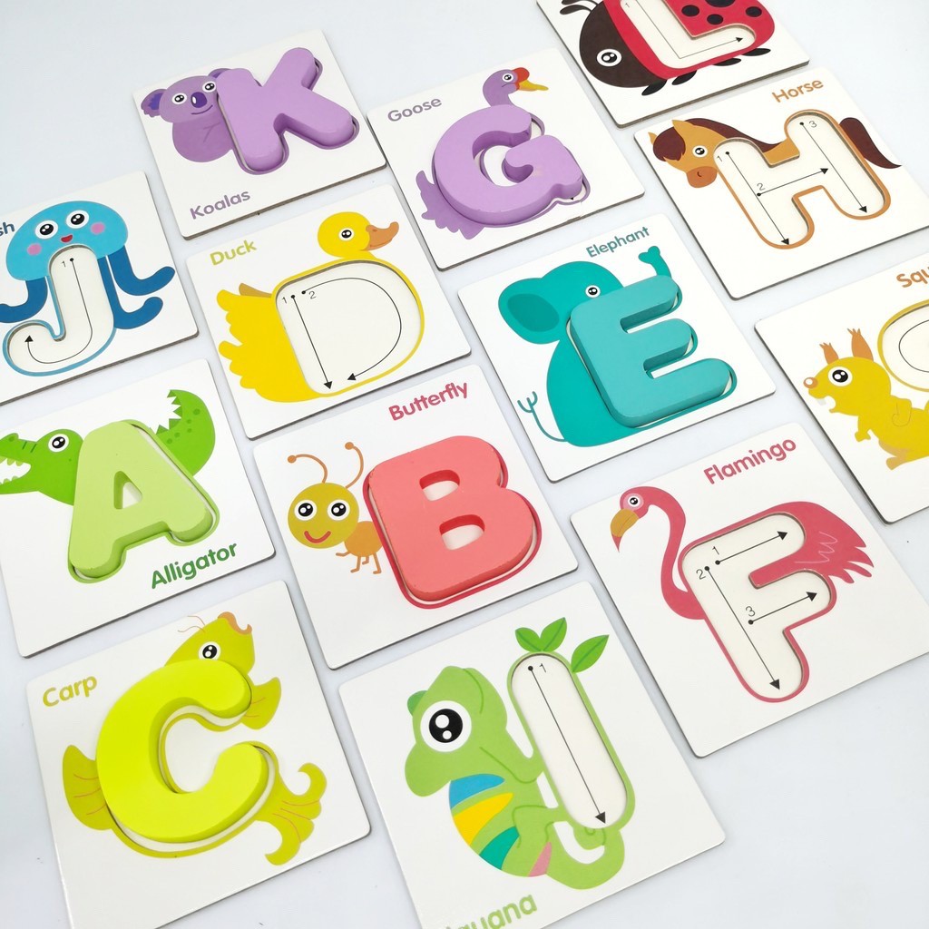 LETTERS NUMBERS MATCHING WOODEN BLOCKS SET ABC 123 Counting Sticks ...