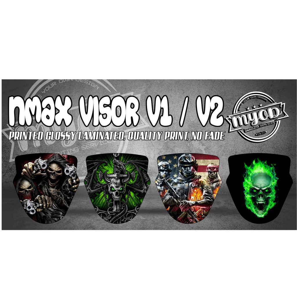 NMAX VISOR V1 / V2 STICKER DESIGN Shopee Philippines