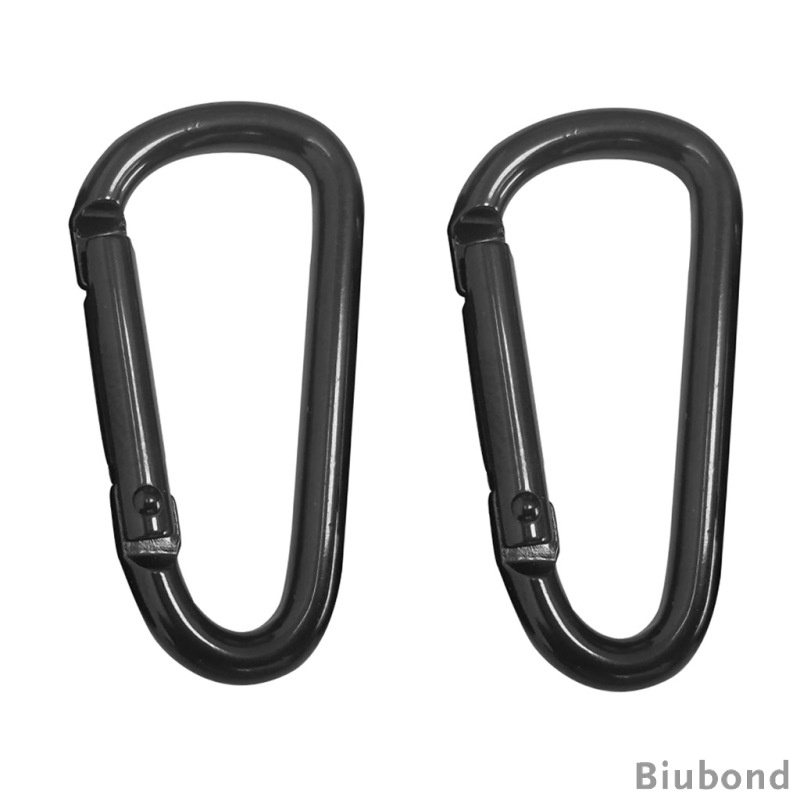 2Pieces Small Spring Clip Snap Clasp Hook Keyring Karabiner D Shaped