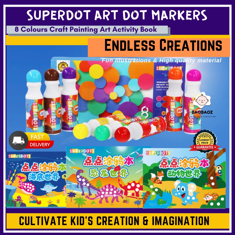 8 SET Colours SUPERDOT PREMIUM Art Dot markers Craft Painting Art