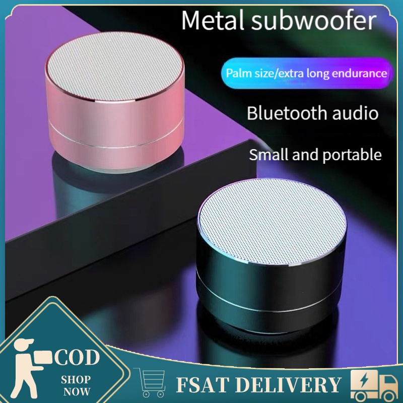 [COD] A10 Bluetooth Speaker Portable Mini Metal Wireless Phone Car ...