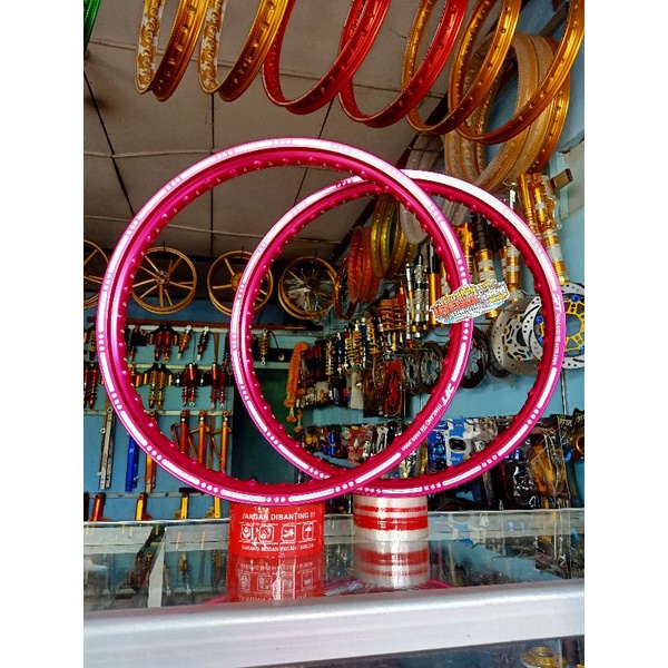 Dft pink slod rims size 140 ring 17 price for a pair | Shopee Philippines