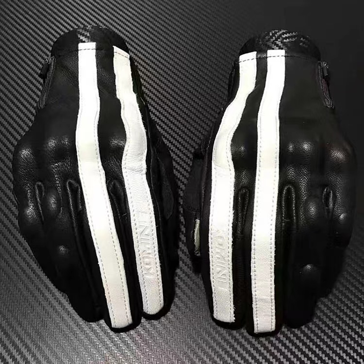 Genuine Genuine Leather Motorcycle Riding Gloves Harley Retro Time ...