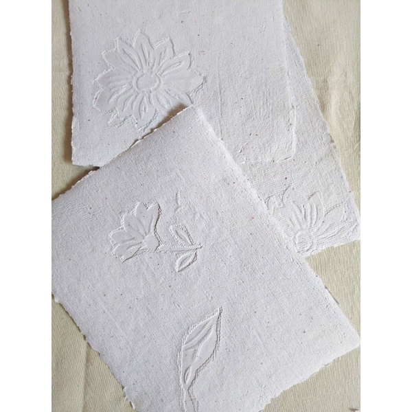 Recycled Paper // Handmade Paper Emboossed// Paperula - Embossed Paper ...