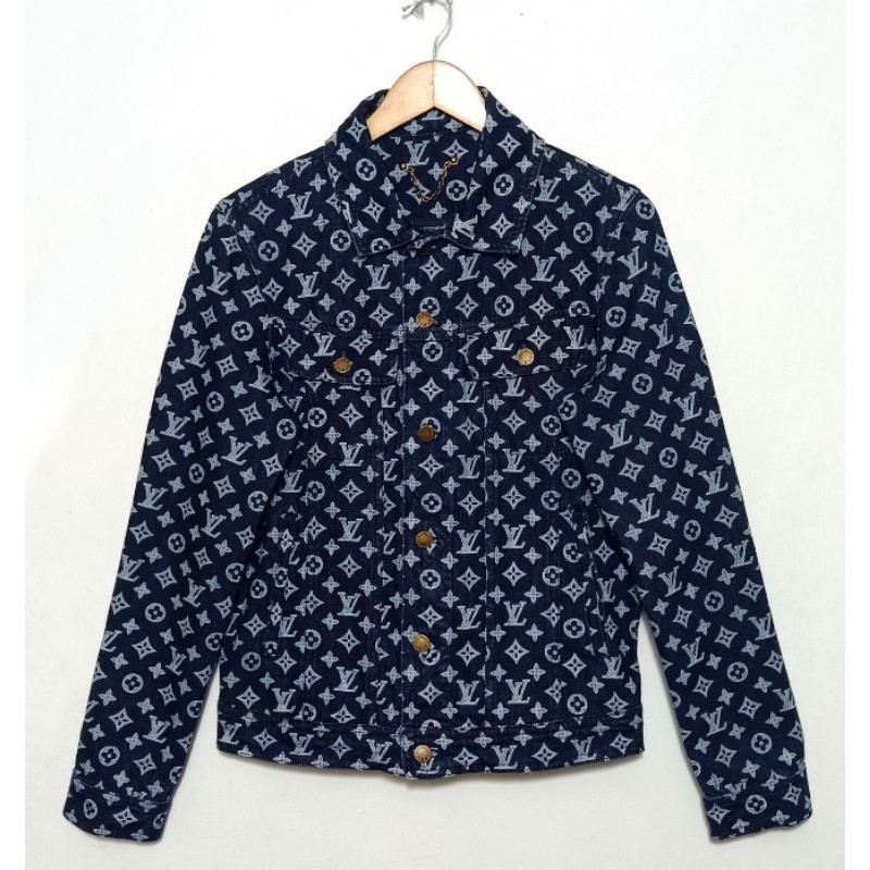 Louis Vuitton Kim Jones Monogram Denim Jacket (S) - Depop