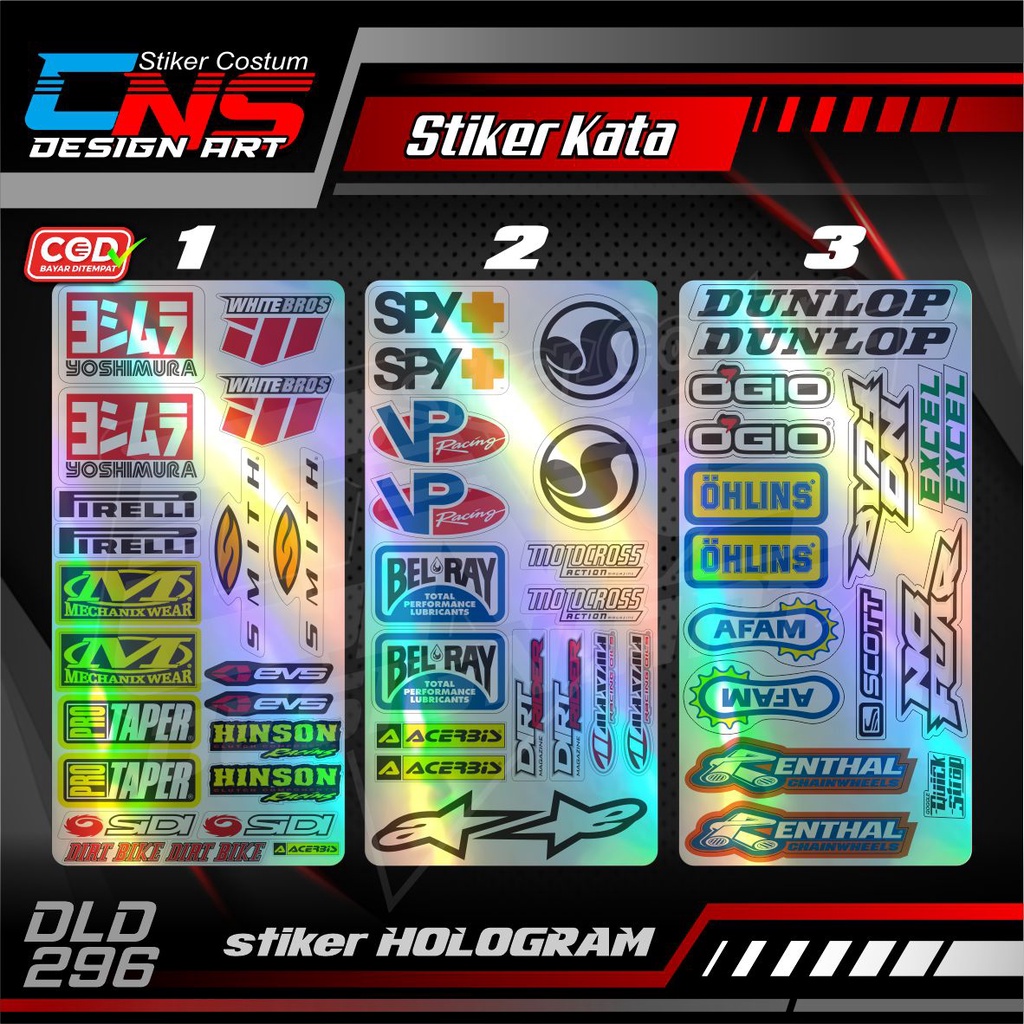 STICKER Pack Racing STICKER PRINT VINYL HOLOGRAM STICKER / STICKER Pack ...