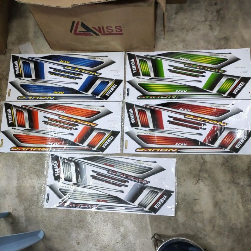 Stiker sticker body stripe cover set (4) yamaha nouvos nouvo s nouvo mx