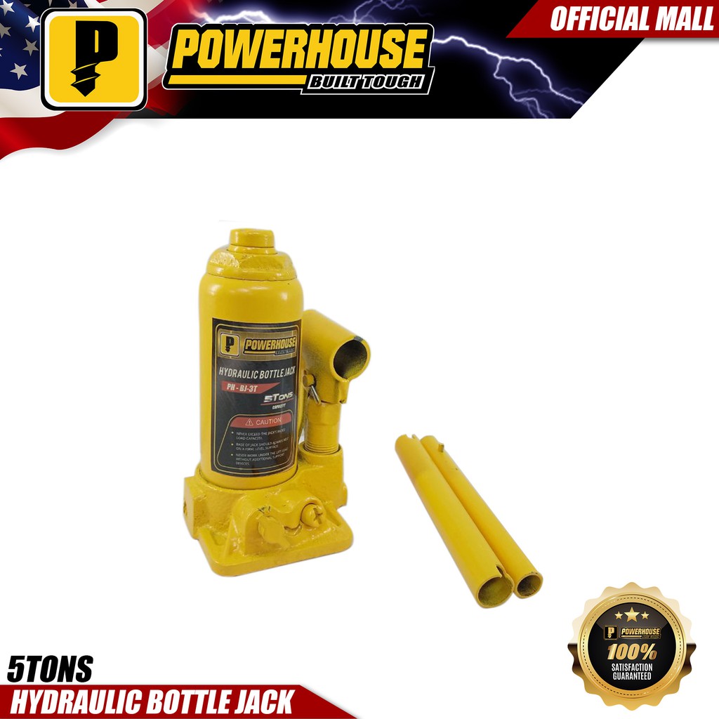 Powerhouse 5 Tons HeavyDuty Portable Hydraulic Bottle Jack Lift Height
