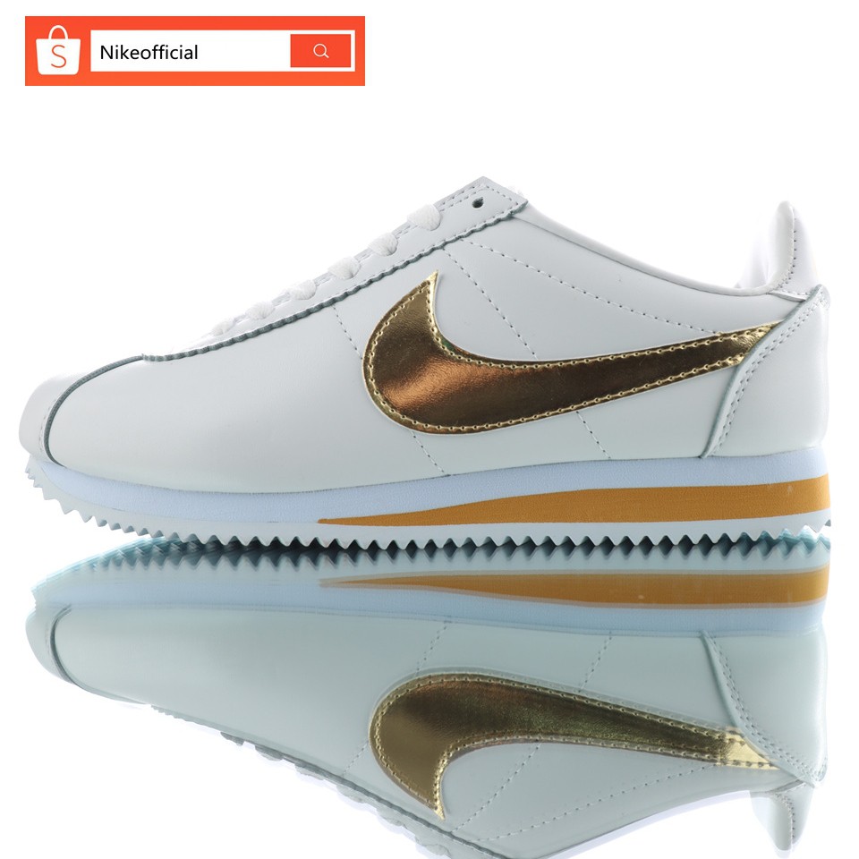 100% Authentic Nike Classic Cortez Nylon White Forrest Gump Two