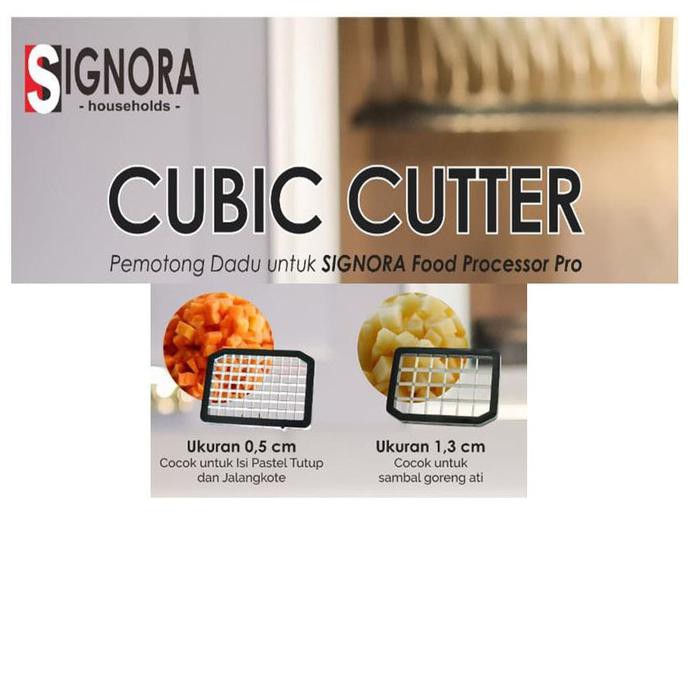 Cubic CUTTER SIGNORA FOOD PROCESSOR Size 0.5 Or 1.3MM | Shopee Philippines