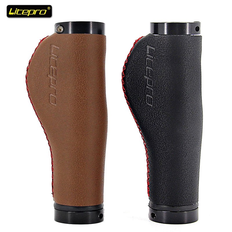 Litepro Bike Grips Fiber Leather City Scooter Mtb Bicycle Java