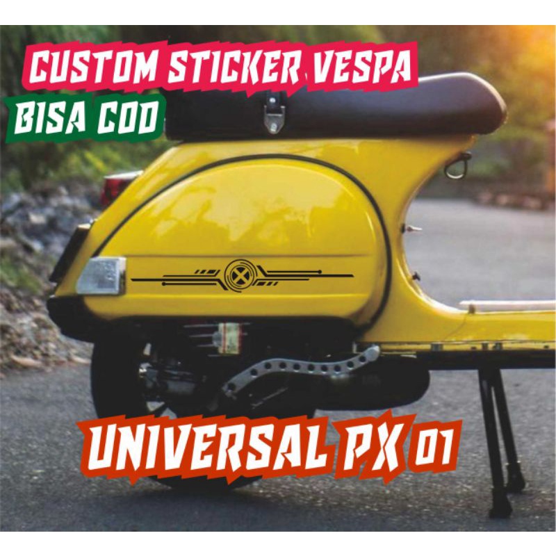 Sticker VESPA PX UNIVERSAL 01 STICKER CUTTING VESPA EXCEL STICKER VESPA ...