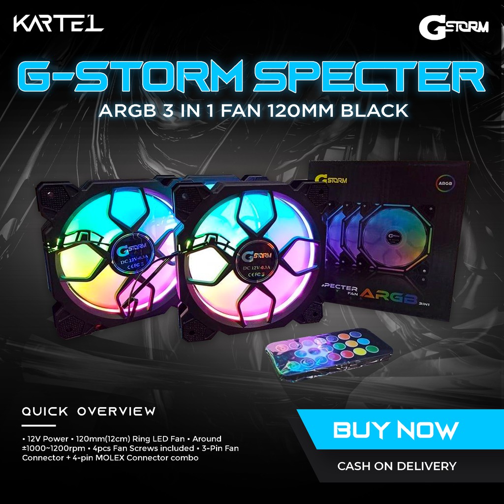 GSTORM Specter Fan ARGB 3in1 (3pcs Fan) | Shopee Philippines