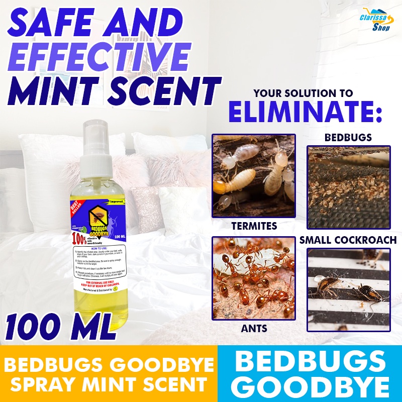 Bedbugs Goodbye Spray 100ml Natural Bedbugs Killer Bedbugs Remover Pamatay Surot Shopee 5725