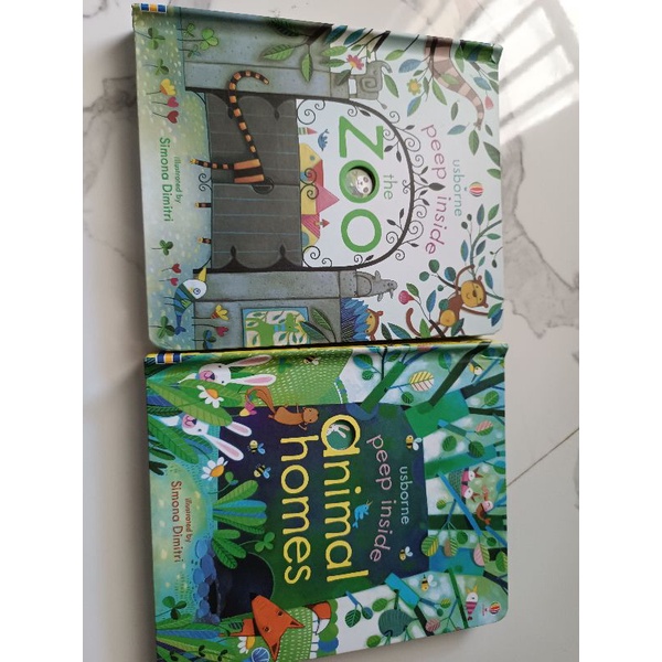 Usborne peep inside / the zoo / animal homes Shopee Philippines