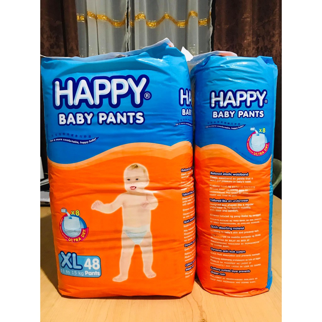 Happy Baby Pants Diaper XL 48 pcs. Shopee Philippines