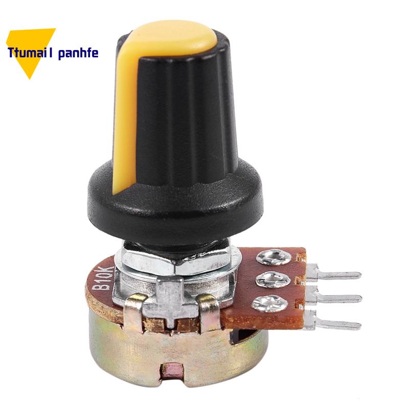 5pcs 10K OHM 3 Terminal Linear Taper Rotary Audio B Type Potentiometer ...