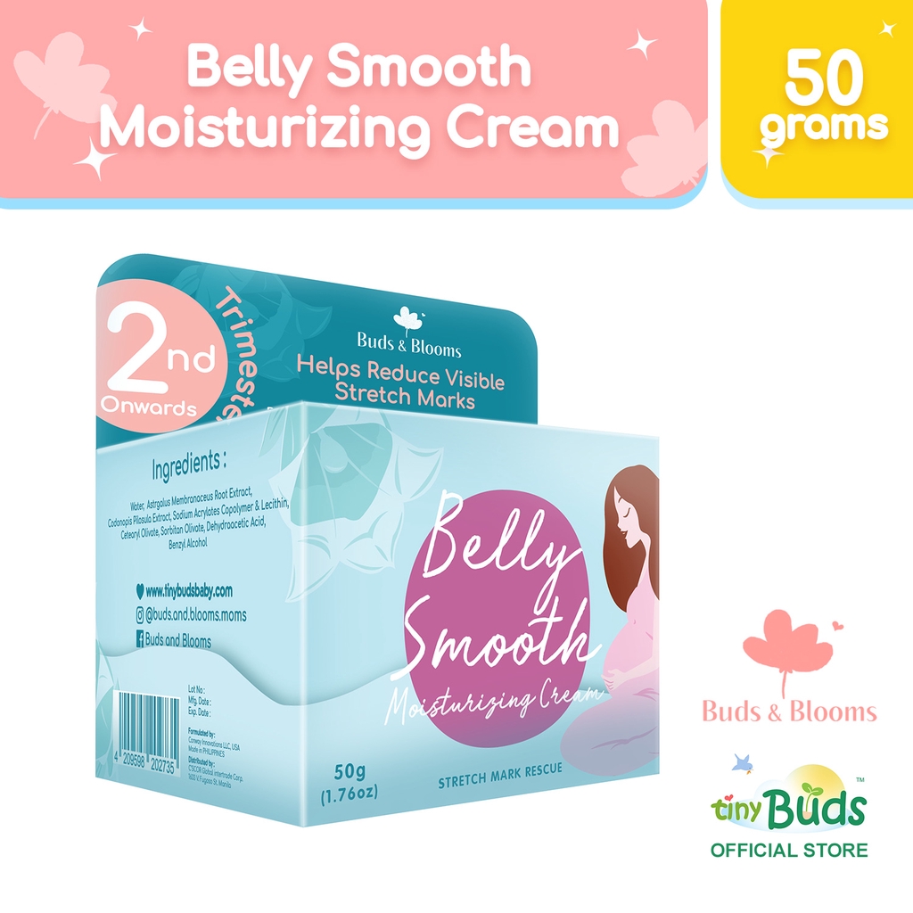BUDS & BLOOMS Belly Smooth Stretch Mark Cream 50g – Tiny Buds Baby Naturals