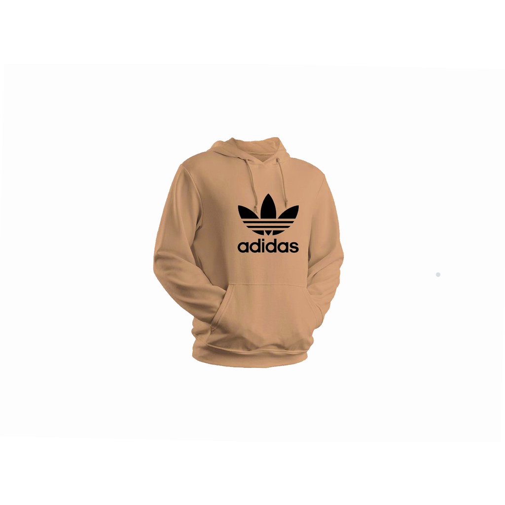 Tan Adidas Trefoil Pullover Adidas Hoodie Jacket No Zipper Unsiex