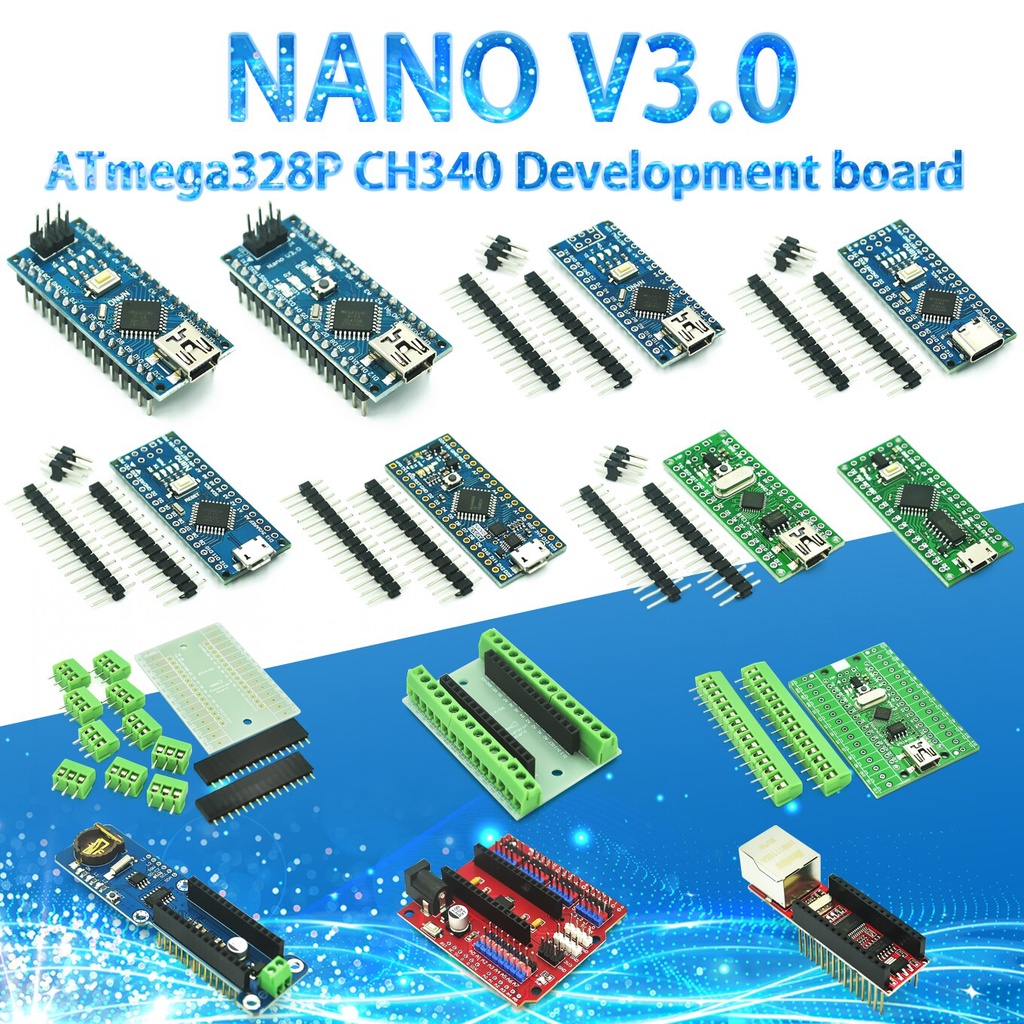 arduino Nano 3.0 Atmega328 Controller Board Module PCB Development ...