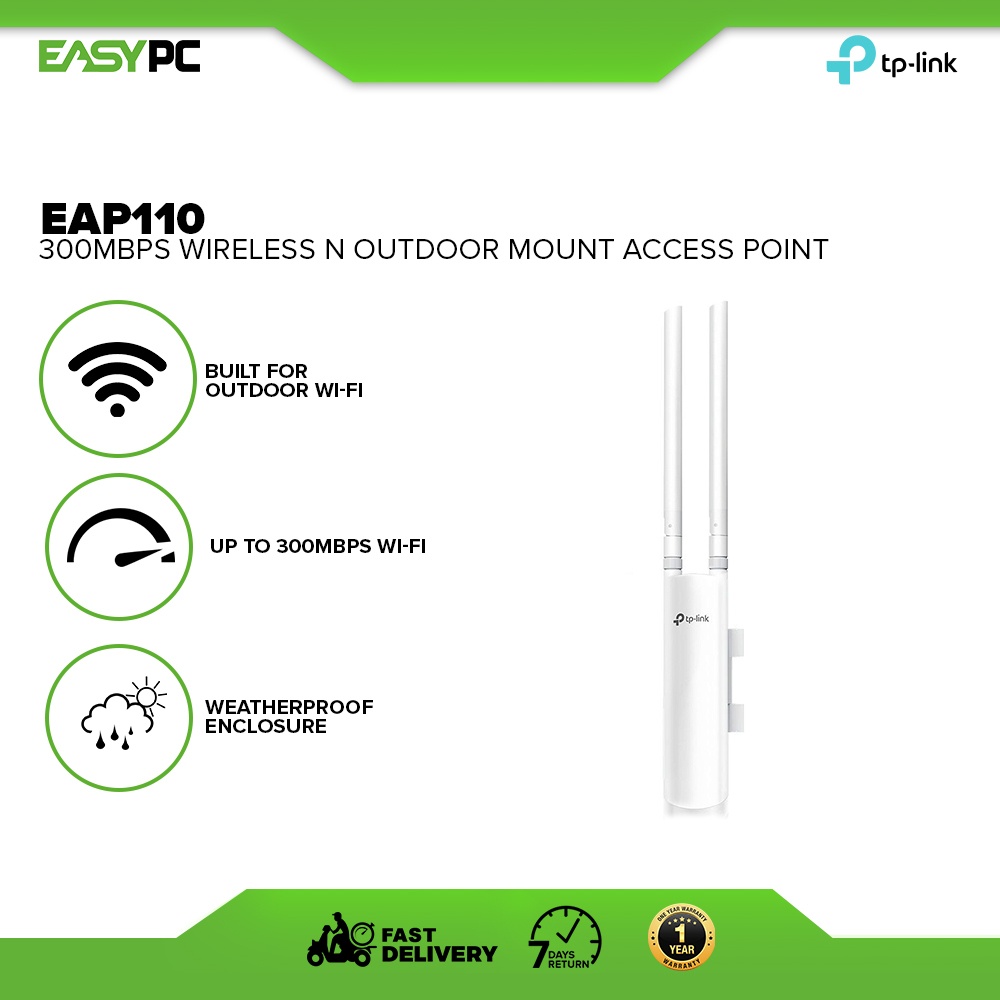 EasyPC Tp Link EAP110 300Mbps Wireless N Outdoor Access Point
