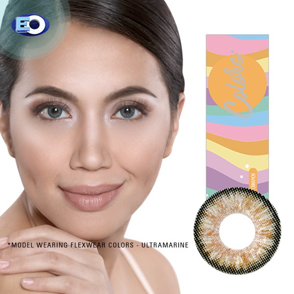 EO Flexwear Colors Colored Graded Contact Lens Cinnamon Good for 3