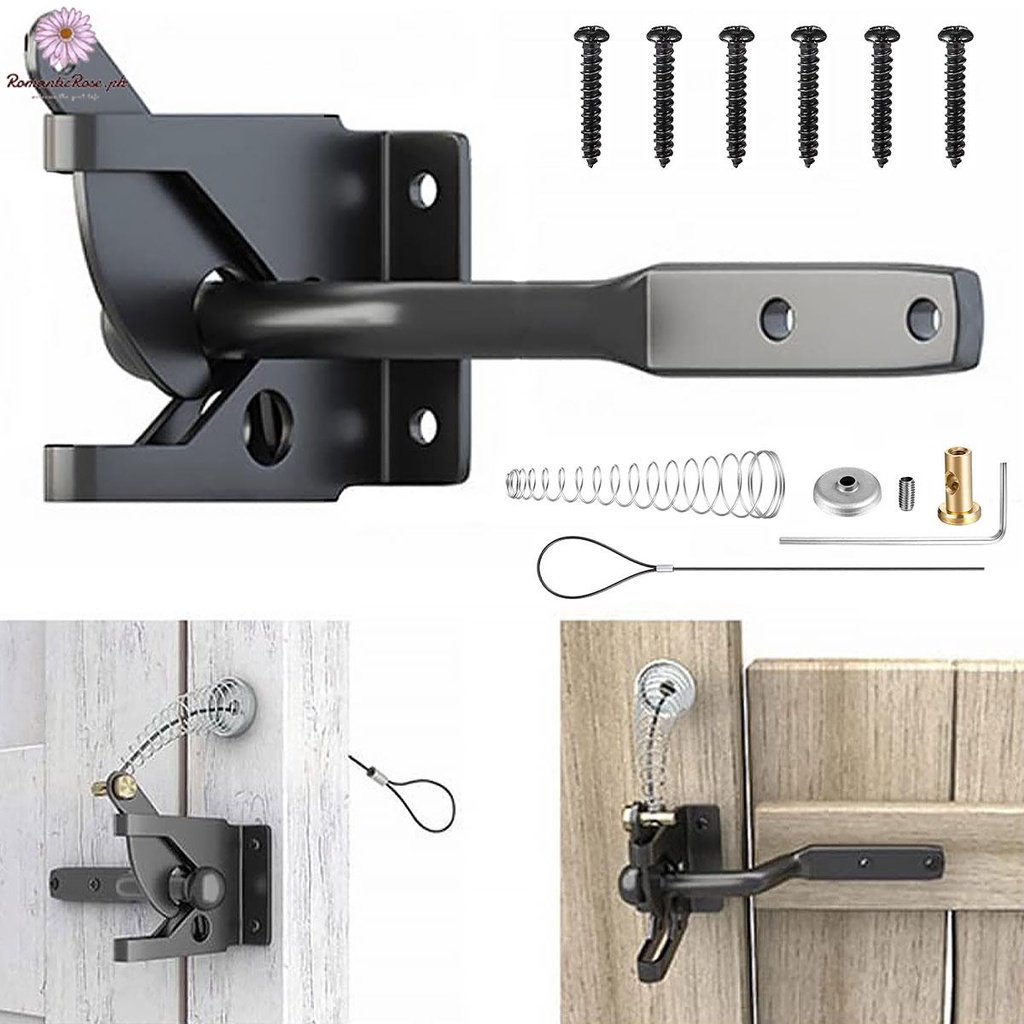 SelfLocking Gate Latch Carbon Steel Post Mounted Fence Gate Latch