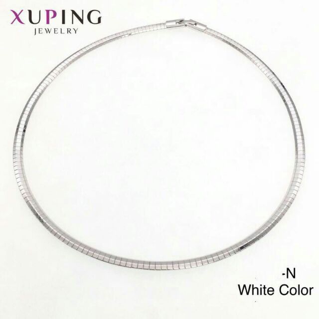 White gold on sale omega necklace