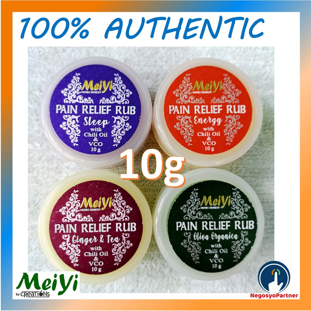 Meiyi Pain Relief Rub (10gsmall) Shopee Philippines