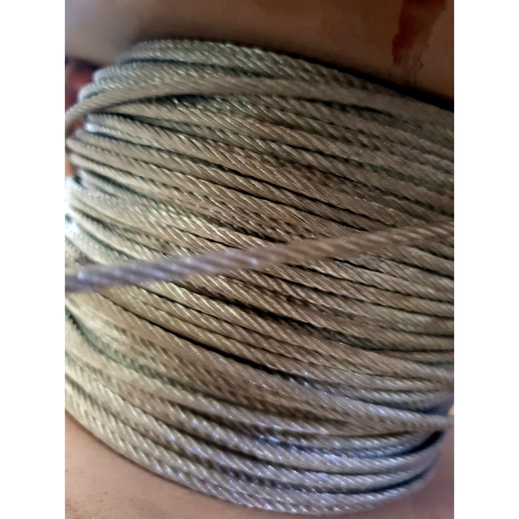 Steel Cable 1/8, 3/16 per METER other size also available in the shop