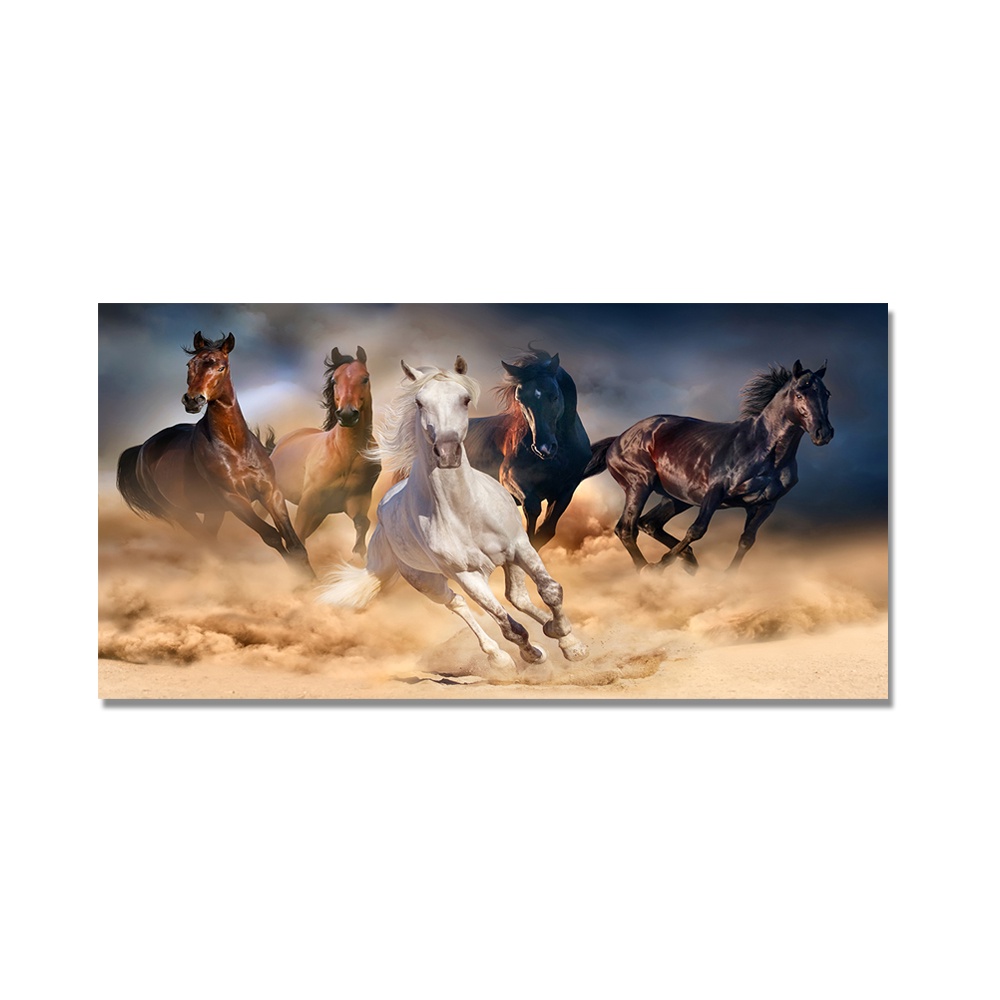 Running Horses Canvas Painting Animal Posters and Prints Wall Art ...