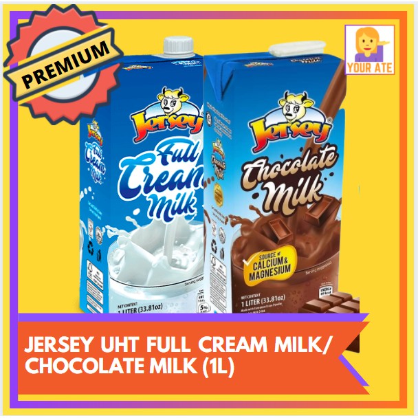 Jersey UHT Full Cream Milk Original/ Chocolate Flavor (1L) Shopee
