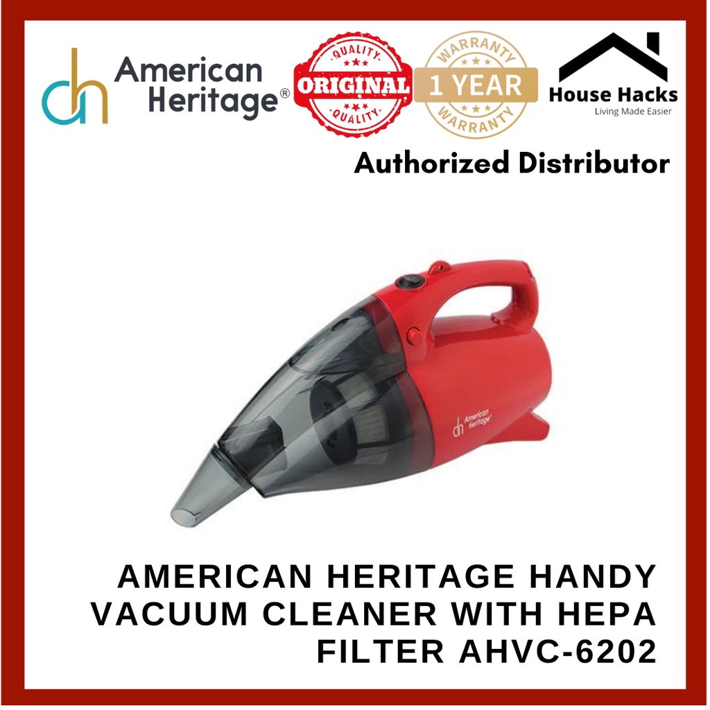 American Heritage Handy Vacuum Cleaner with HEPA Filter AHVC6202