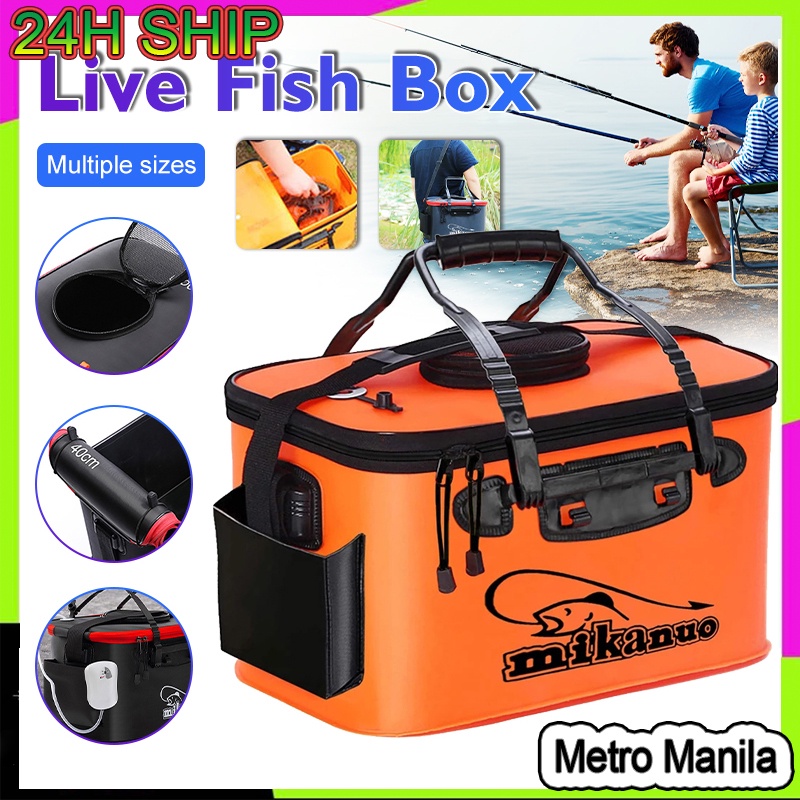 EVA Fishing Bucket Outdoor Folding Fishing Bag Live Fish Bucket Camping ...