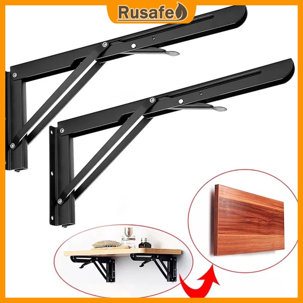 Folding Angle Bracket 2 PCS Adjustable Foldable Wall Mounted Folding