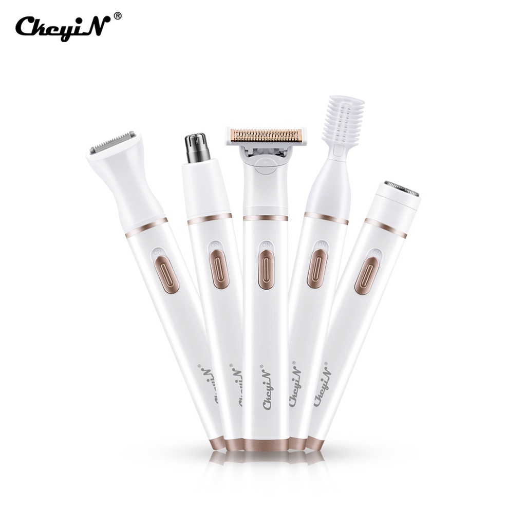 CkeyiN Shaving Epilator 5 in 1 Eose Hair Trimming Eyebrows Sideburns