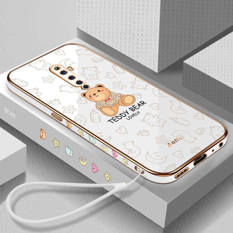 Teddy Bear case for Oppo RENO Oppo RENO Oppo RENO Z Oppo RENO Oppo RENO  3Pro Oppo RENO 2F soft phone case Ultra thin plating girls cover casing