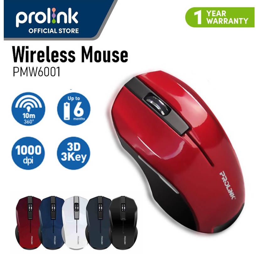 PROLiNK PMW6001 Wireless Optical Mouse For Laptop & Computer | Shopee ...