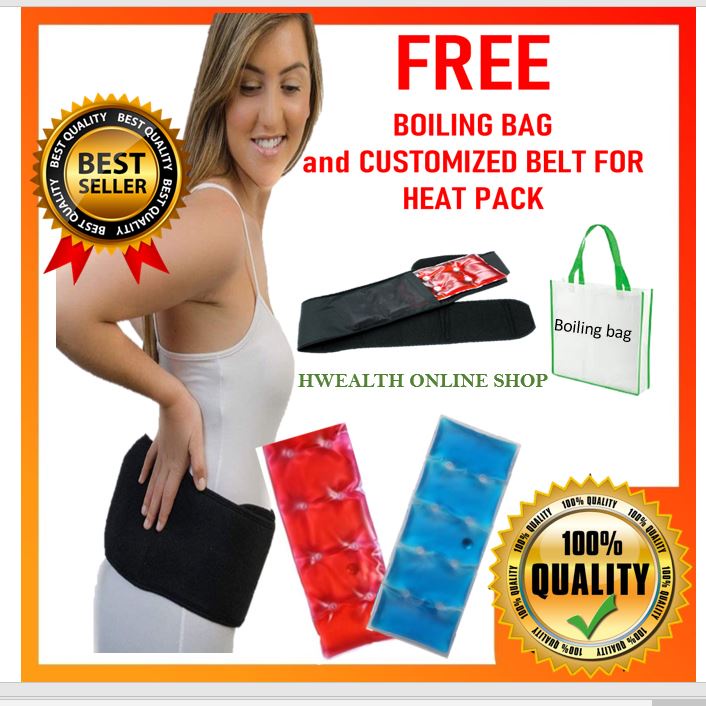 LARGE MAGIC HEAT PACK WITH FREE BELT AND BOILING BAG HOT COMPRESS HOT AND COLD COMPRESS PAIN RELIEF