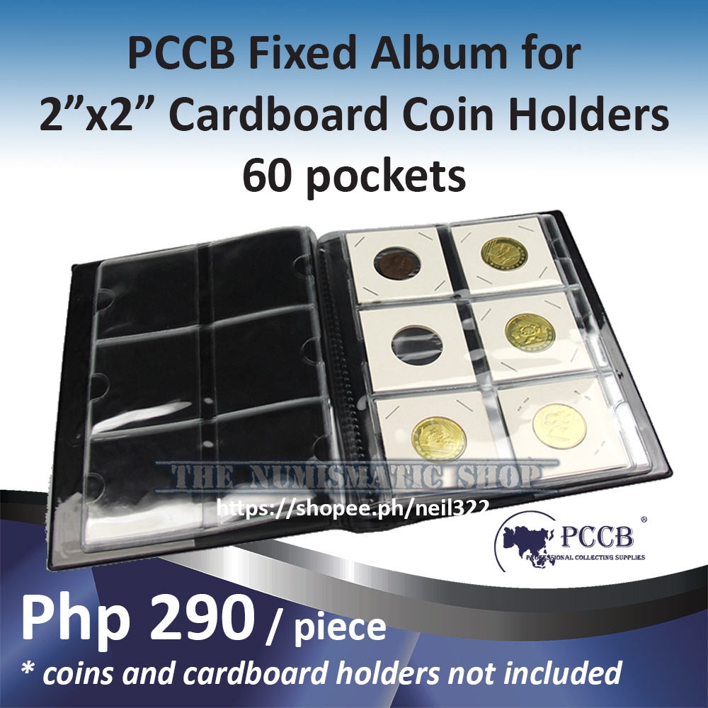 PCCB Brand Mini Album for 2x2 Cardboard Coin Holders 60 pockets