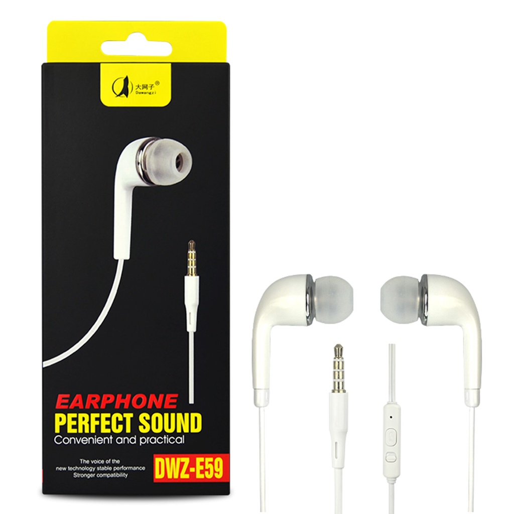 E59 3.5mm In-Ear Headphones 3.5mm Jack Wired Headphones Headset Earbuds ...