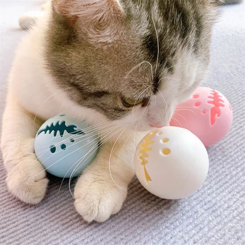 3-in-1 Glowing Interactive Cat Flashing Ball Toy with Hollow Design for ...