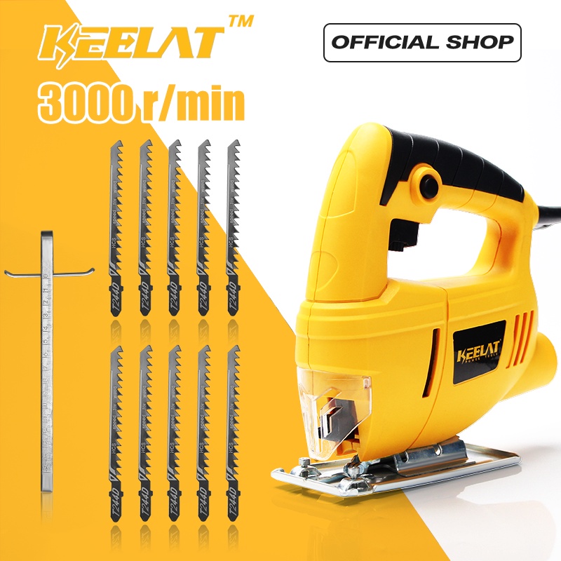 KEELAT 750W Power Tools Handheld Jig Saw With 5Pcs Saw Blade Electric ...