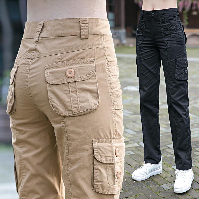 Ladies Pants Long Pants Woman Cargo Pants Cotton Casual Army Pants Slim Fit Multi pocket Tactical Pants Shopee Philippines