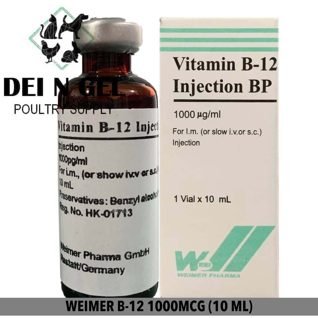 WEIMER VITAMIN B-12 FOR GAMEFOWL USE (10ML) | Shopee Philippines