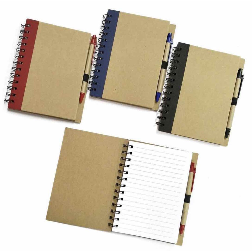 Classic Stationery Notepad Wood Design Notes & Pen | Shopee Philippines