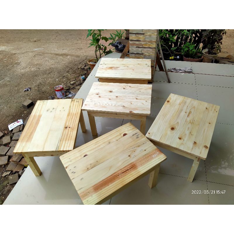 Teak Shopping Table 50x40x40 Teak Wood Table Shopping LEBAY | Shopee ...