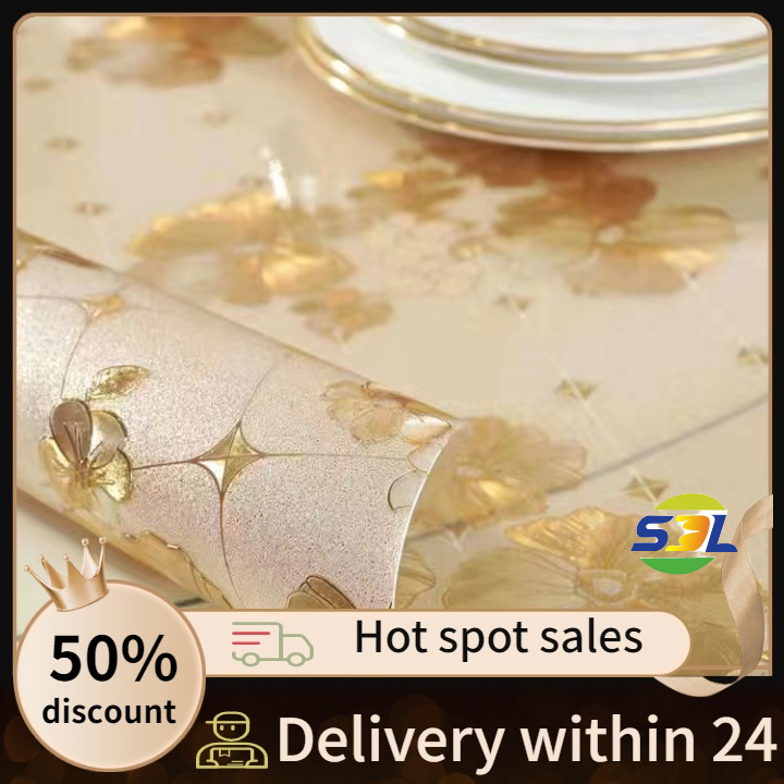 PVC Kitchen Table Cover Protector Rectangular Plastic Table Cover Desk